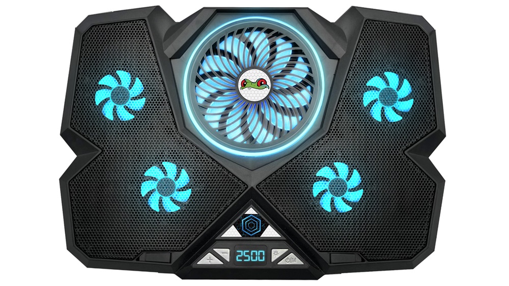 FroggieX FX-PC-P1-BL NitroCooling notebook hütőpad telefontartóval