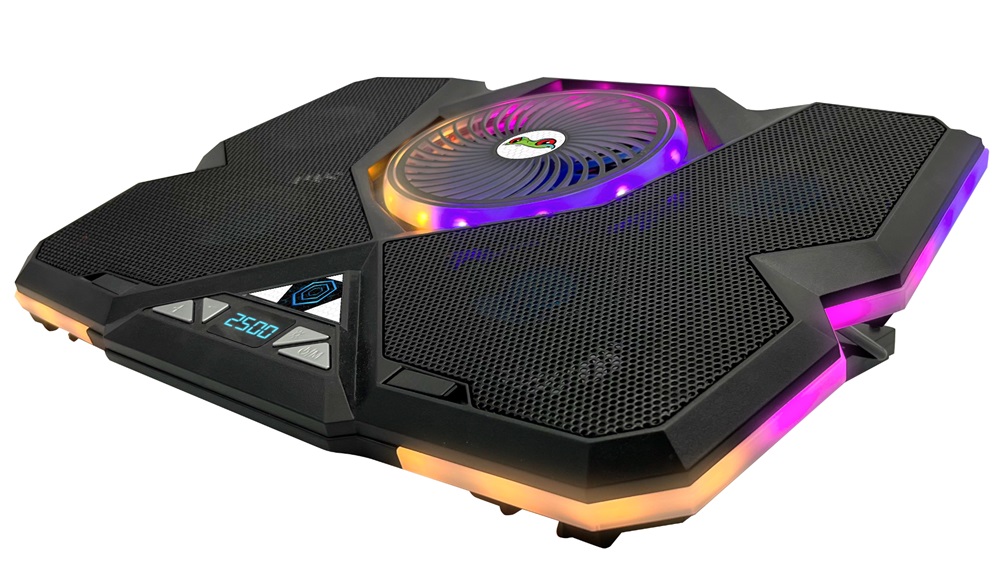 FroggieX FX-PC-P1-BL NitroCooling notebook hütőpad telefontartóval