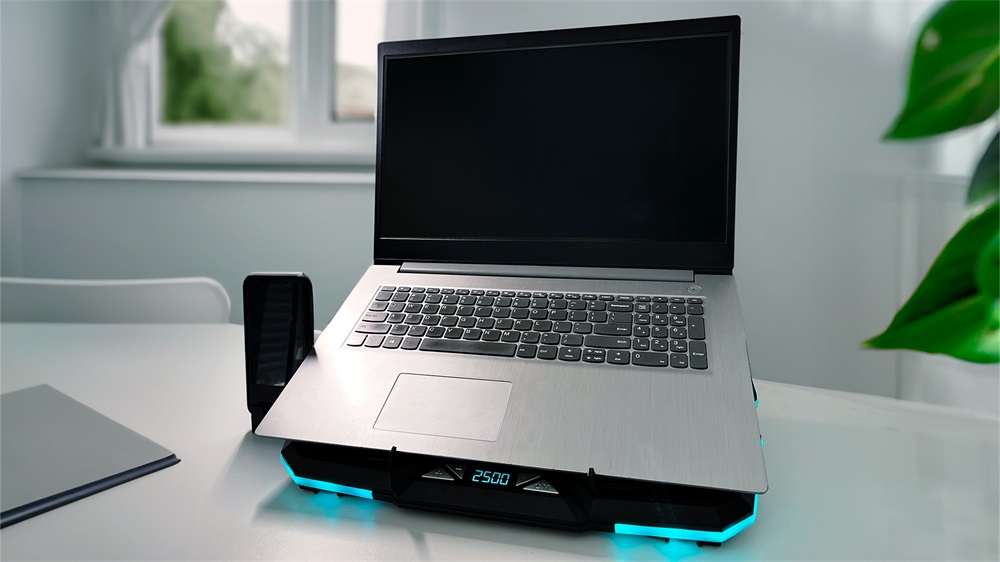 FroggieX FX-PC-P1-BL NitroCooling notebook hütőpad telefontartóval