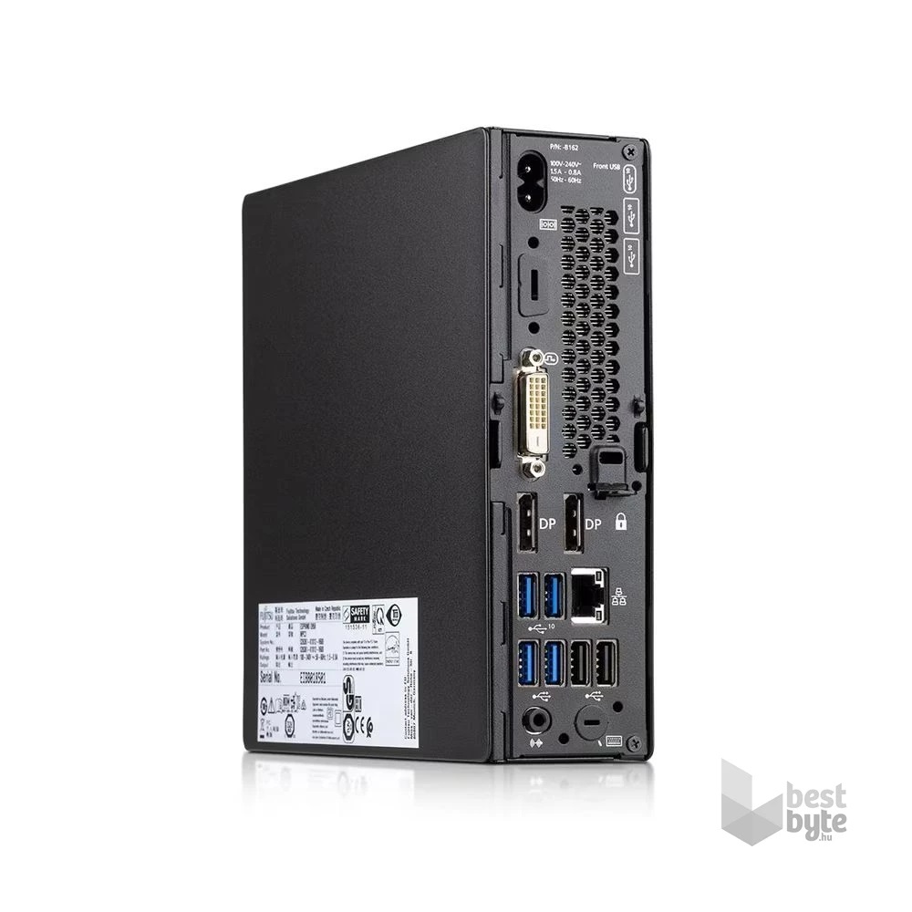 Fujitsu Q958 Mini PC /i7-8700T/16GB/512GB SSDD/FreeDOS/fekete asztali számítógép