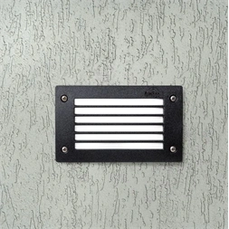 Fumagalli LETI 200 GL LED 3W GX53 fekete kültéri beépíthető falilámpa