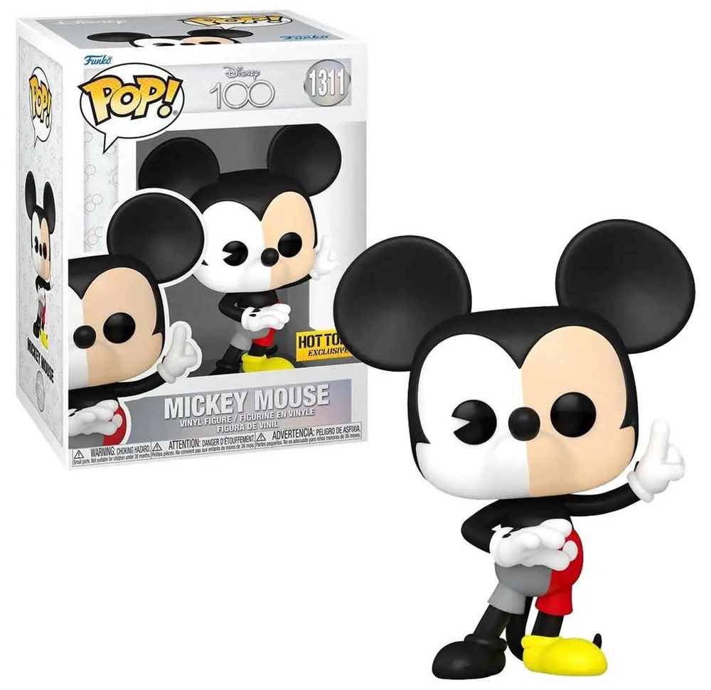 Funko POP! (1311) Disney: D100 - Mickey (split color) figura