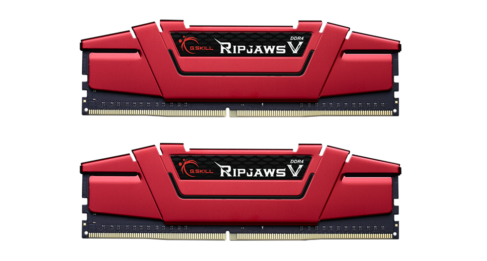 G.Skill 16GB/3600MHz DDR-4 Ripjaws V piros (Kit! 2db 8GB) (F4-3600C19D-16GVRB) memória