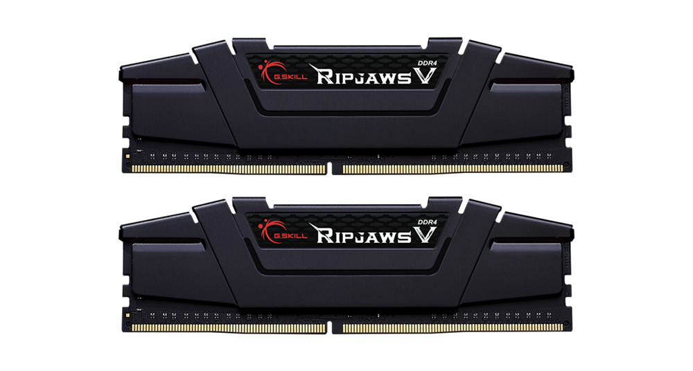 G.Skill 32GB/3200MHz DDR-4 Ripjaws V fekete (Kit 2 db 16GB) (F4-3200C16D-32GVK) memória