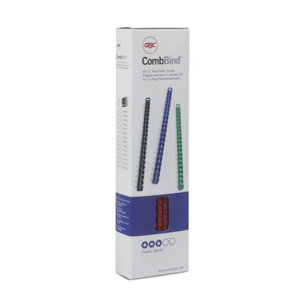 GBC 12mm 100db-os fekete műanyag spirál