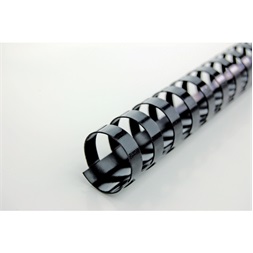 GBC 12mm 100db-os fekete műanyag spirál