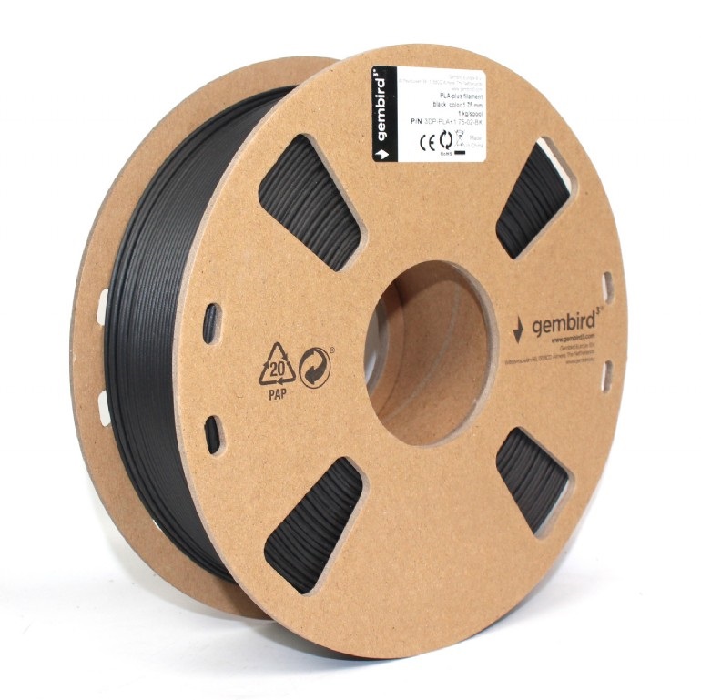 GEMBIRD 3DP-PLA+1.75-02-BK Filament PLA