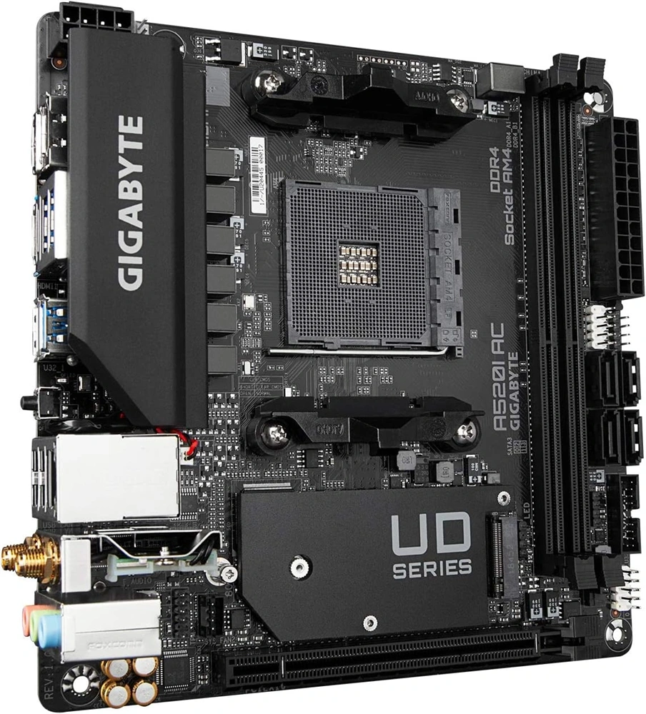 GIGABYTE Alaplap AM4 A520I AC AMD A520, mini-ITX