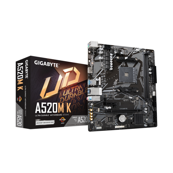 GIGABYTE Alaplap AM4 A520M K AMD A520, mATX