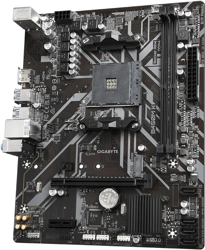 GIGABYTE Alaplap AM4 B450M K AMD B450, mATX