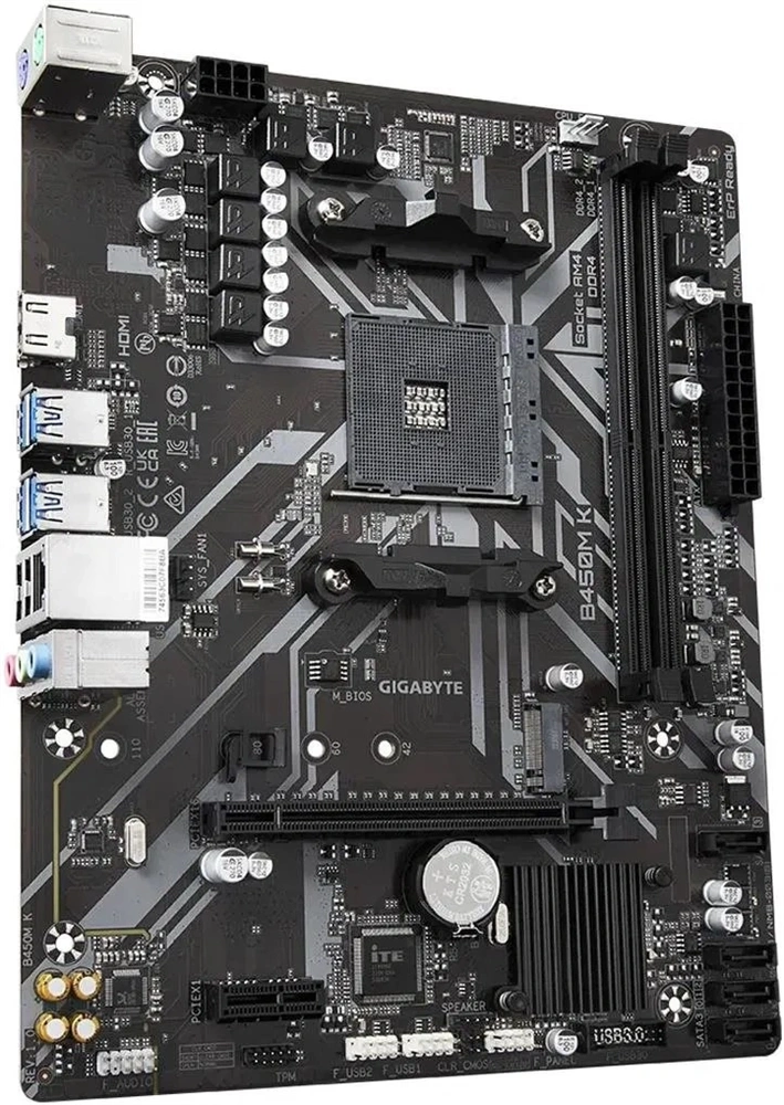 GIGABYTE Alaplap AM4 B450M K AMD B450, mATX