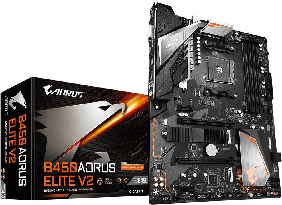 GIGABYTE Alaplap AM4 B450 AORUS ELITE V2 AMD B450, ATX