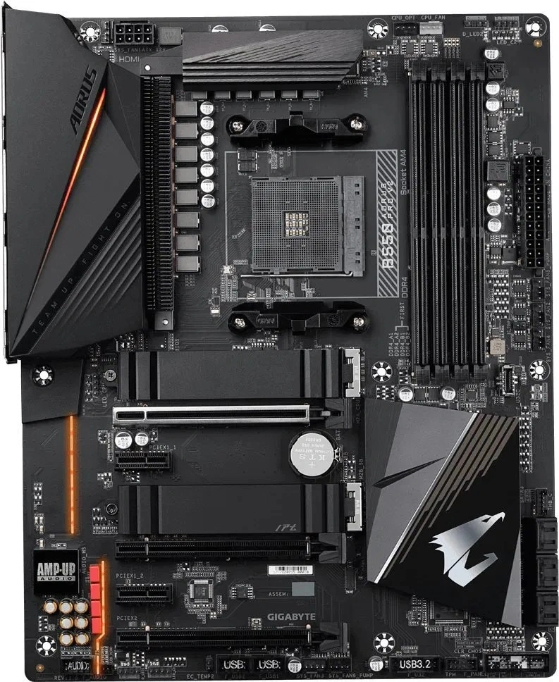 GIGABYTE Alaplap AM4 B550 AORUS PRO V2 AMD B550, ATX