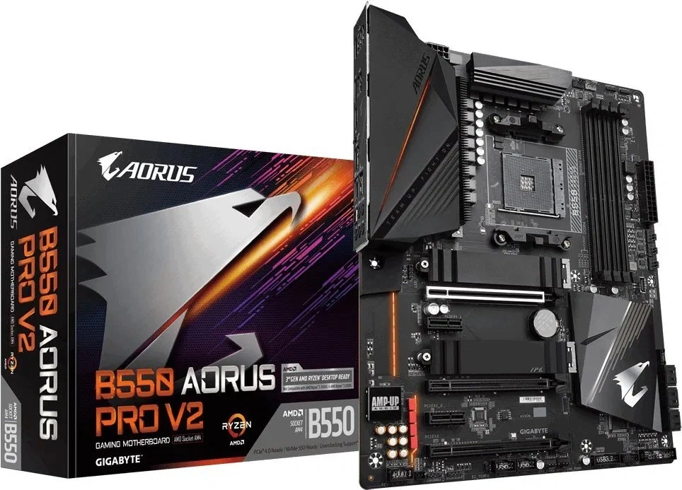 GIGABYTE Alaplap AM4 B550 AORUS PRO V2 AMD B550, ATX