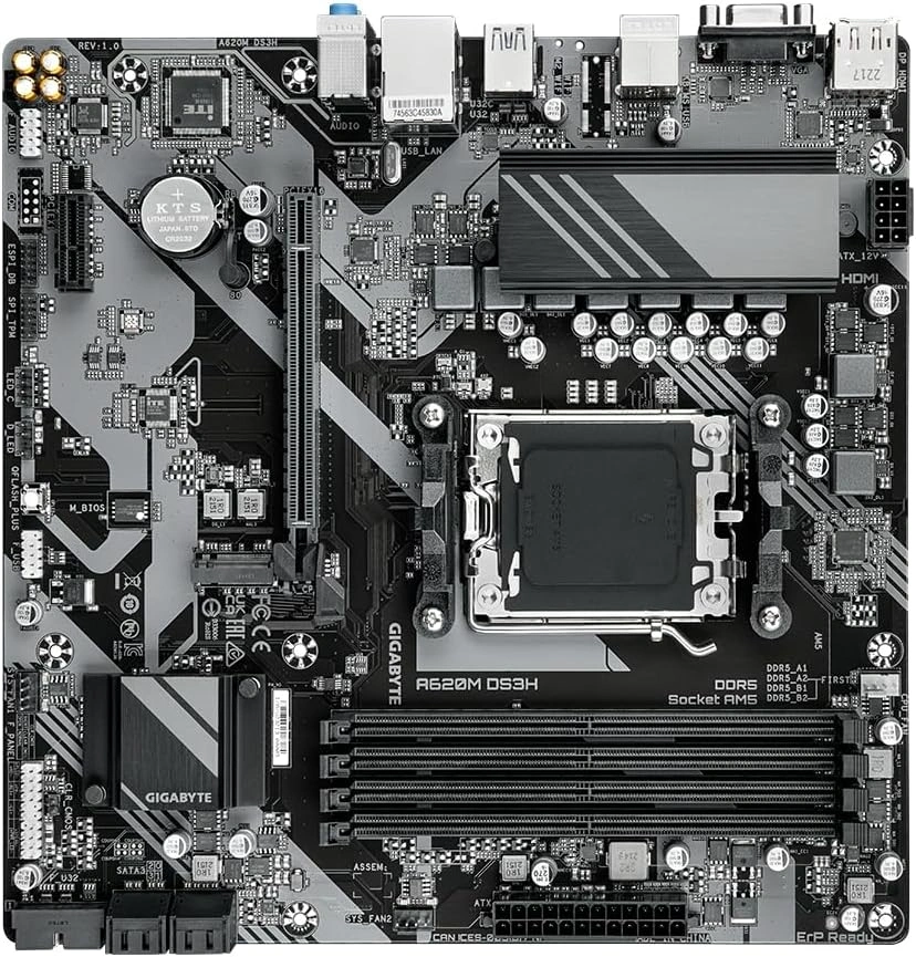 GIGABYTE Alaplap AM5 A620M DS3H AMD A620, mATX