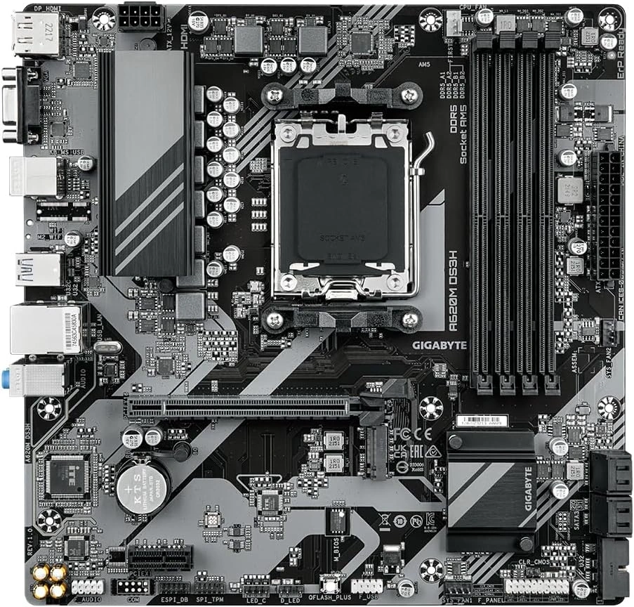 GIGABYTE Alaplap AM5 A620M DS3H AMD A620, mATX