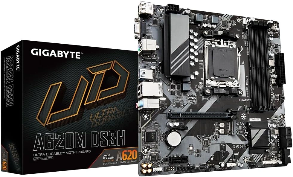 GIGABYTE Alaplap AM5 A620M DS3H AMD A620, mATX