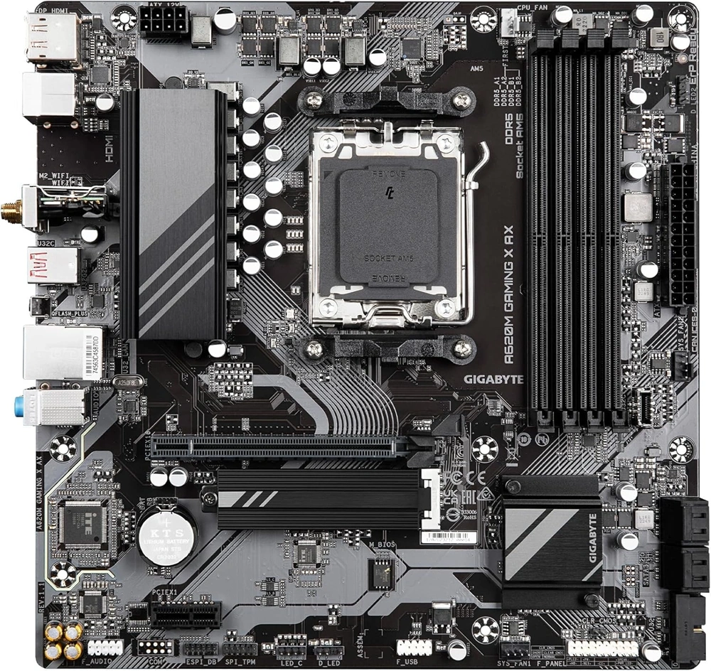 GIGABYTE Alaplap AM5 A620M GAMING X AX AMD A620, mATX