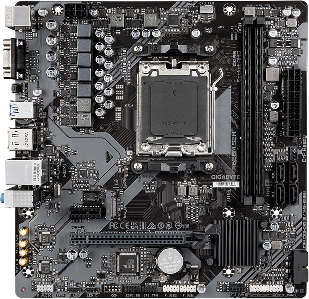 GIGABYTE Alaplap AM5 A620M S2H AMD A620, mATX