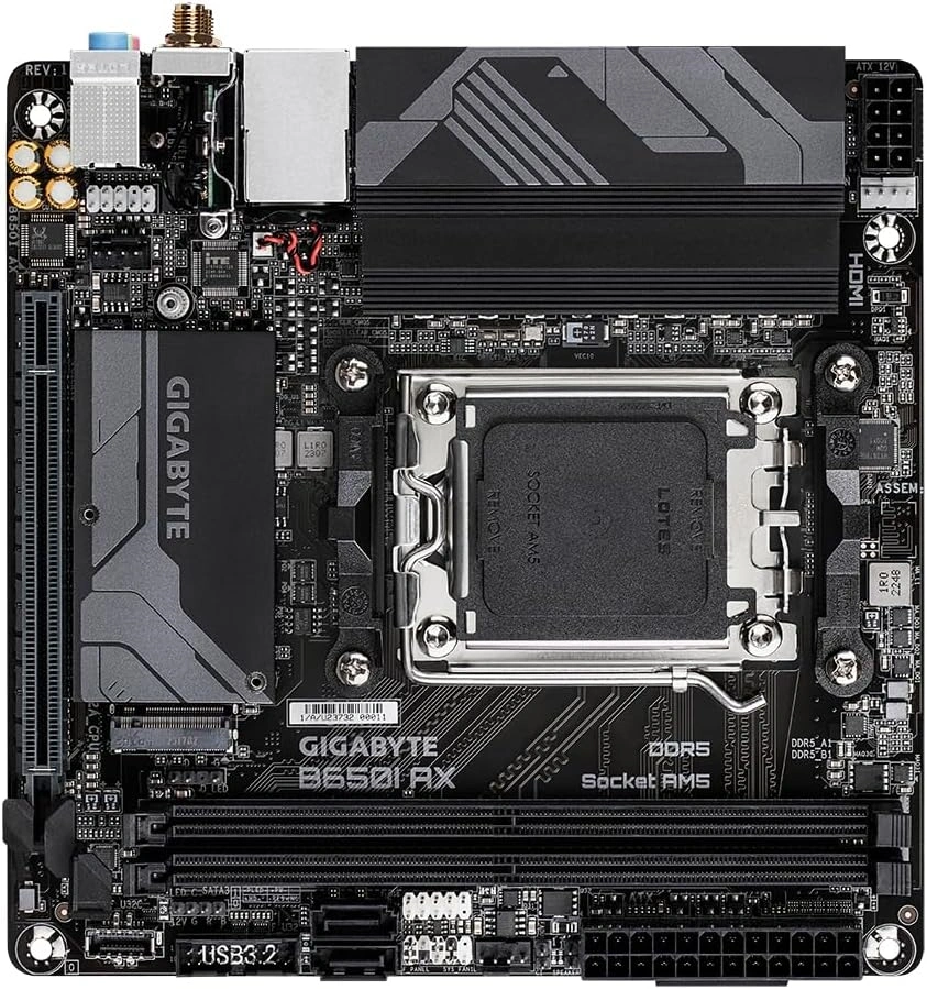 GIGABYTE Alaplap AM5 B650I AX AMD B650, mini-ITX