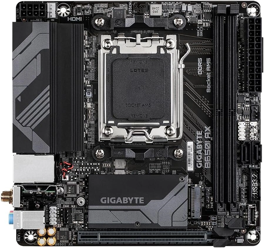 GIGABYTE Alaplap AM5 B650I AX AMD B650, mini-ITX