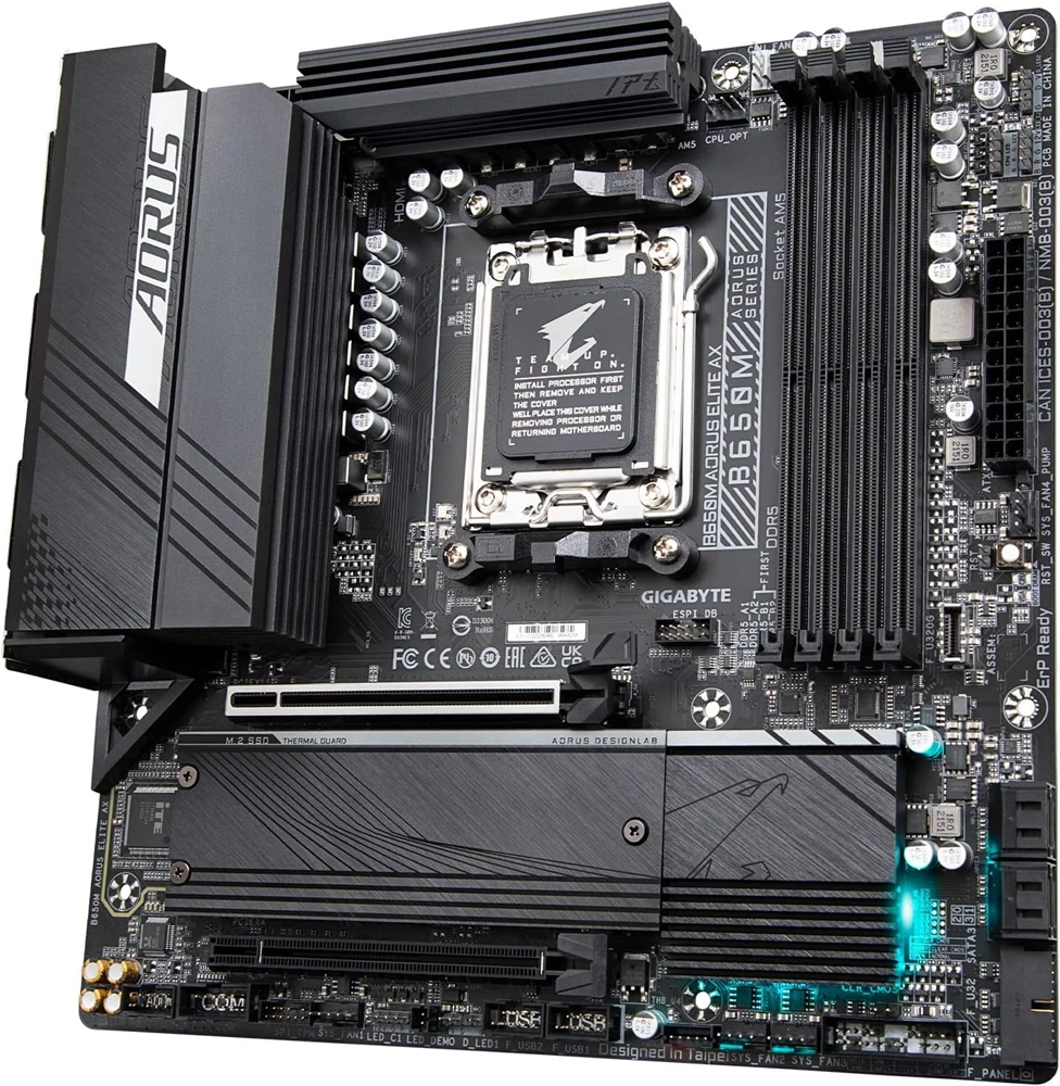 GIGABYTE Alaplap AM5 B650M AORUS ELITE AX AMD B650, mATX