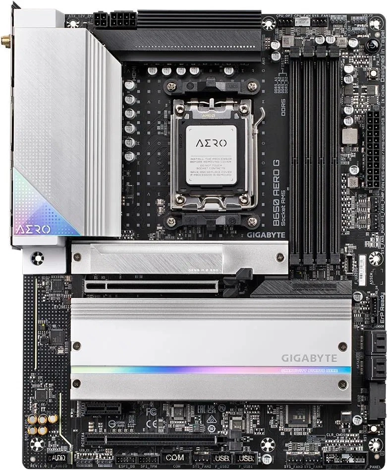 GIGABYTE Alaplap AM5 B650 AERO G AMD B650, ATX