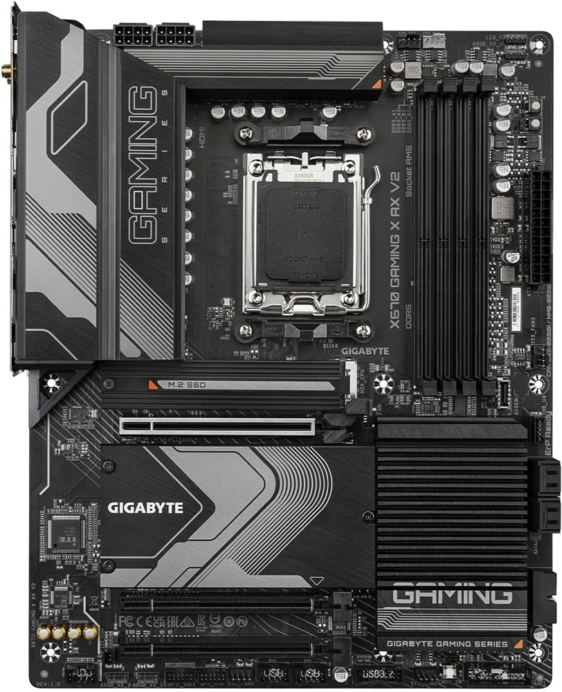 GIGABYTE Alaplap AM5 X670 GAMING X AX V2 AMD X670, ATX