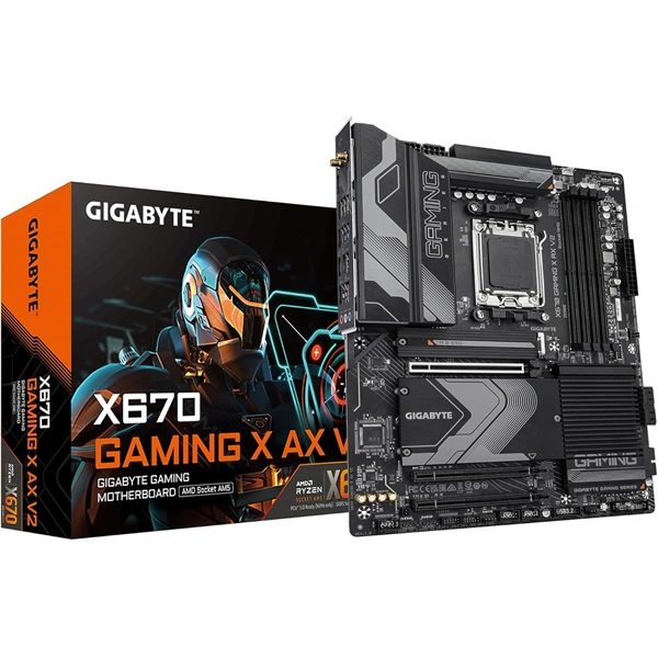 GIGABYTE Alaplap AM5 X670 GAMING X AX V2 AMD X670, ATX