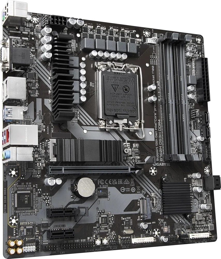 GIGABYTE Alaplap S1700 B760M DS3H DDR4 INTEL B760, mATX