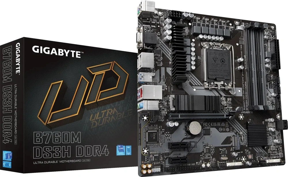 GIGABYTE Alaplap S1700 B760M DS3H DDR4 INTEL B760, mATX