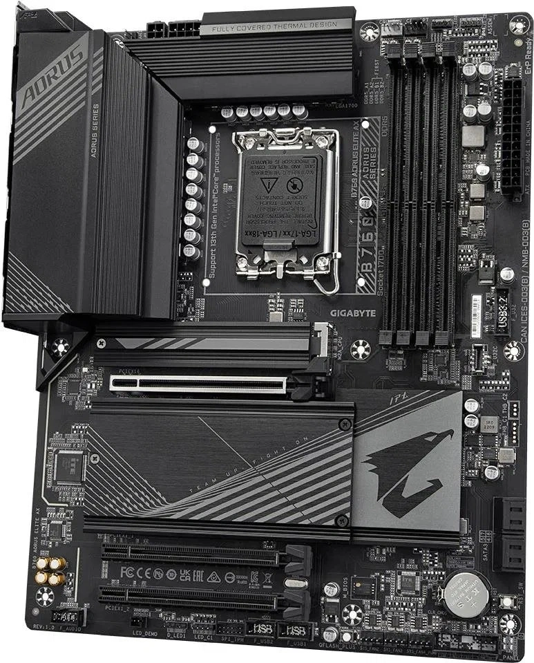 GIGABYTE Alaplap S1700 B760 AORUS ELITE AX INTEL B760, ATX