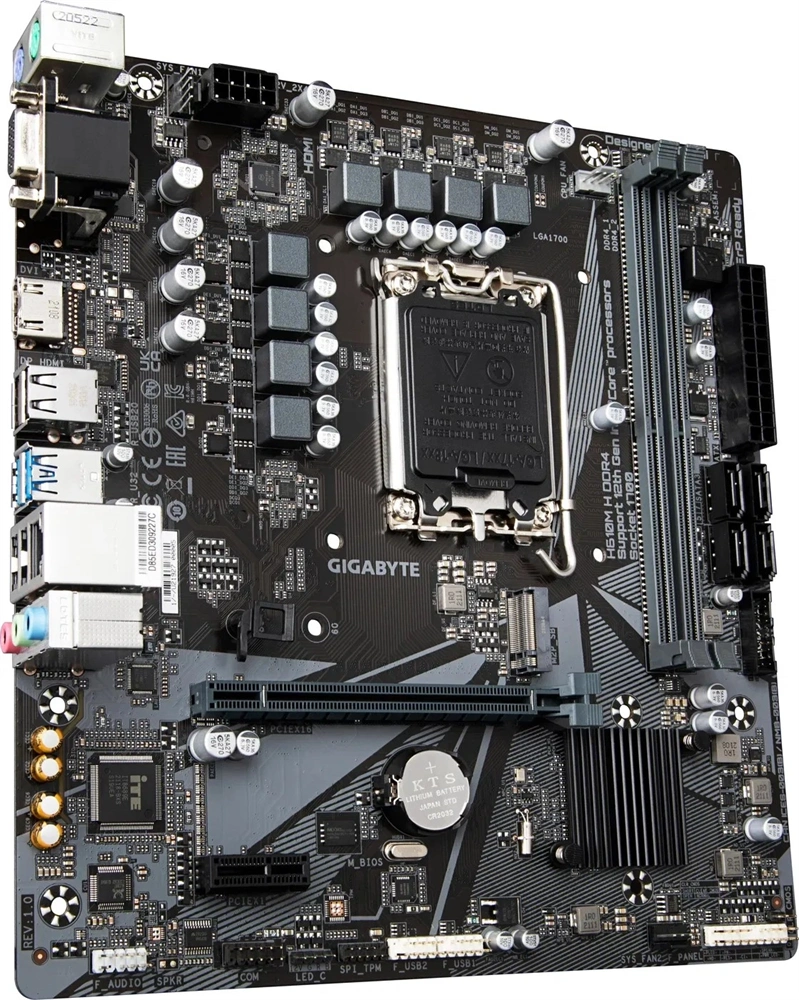 GIGABYTE Alaplap S1700 H610M H DDR4 INTEL H610, mATX