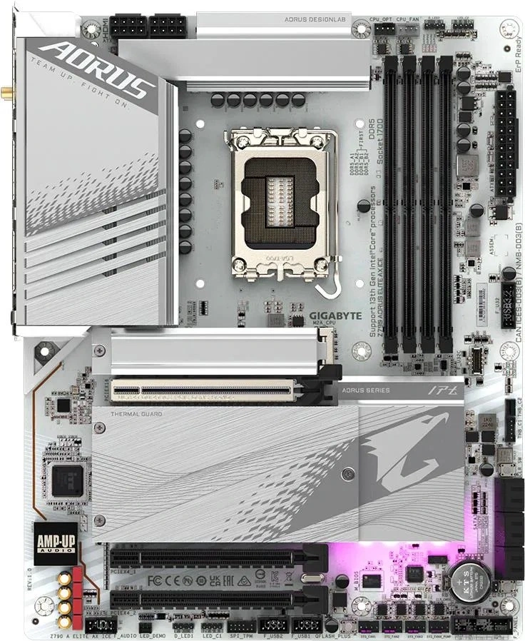 GIGABYTE Alaplap S1700 Z790 AORUS ELITE AX ICE INTEL Z790, ATX