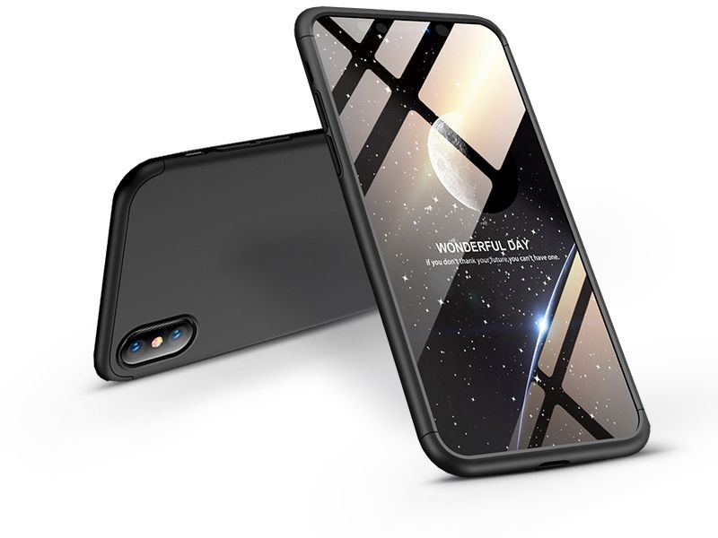 GKK GK0244 360 Full Protection 3in1 iPhone XS Max fekete hátlap