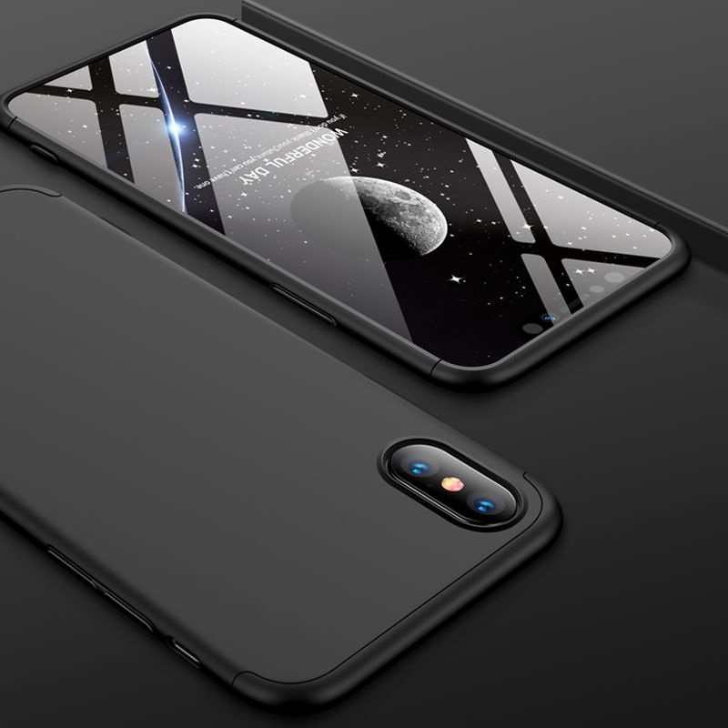 GKK GK0244 360 Full Protection 3in1 iPhone XS Max fekete hátlap