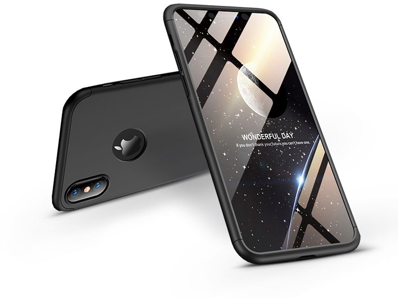 GKK GK0273 360 Full Protection 3in1 iPhone XS Max fekete hátlap