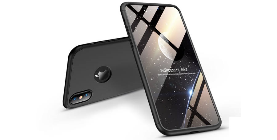 GKK GK0273 360 Full Protection 3in1 iPhone XS Max fekete hátlap
