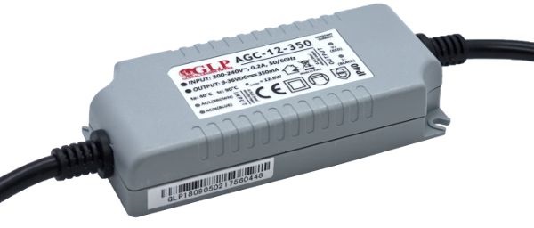 GLP AGC-12-350 12.6W 9~36V 350mA IP40 LED tápegység