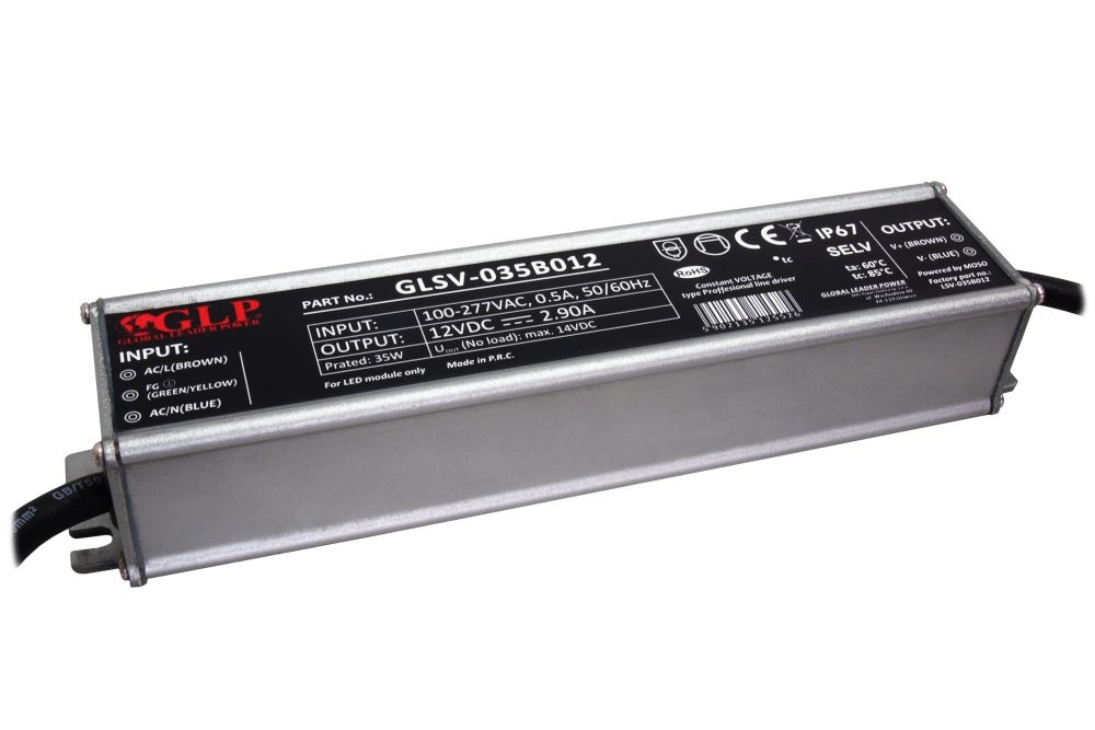 GLP GLSV-035B012 12V/2.9A 35W IP67 LED tápegység