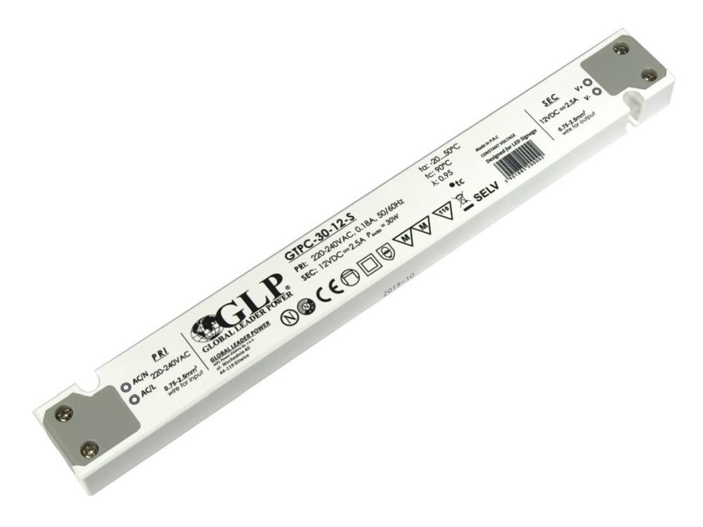 GLP GTPC-30-12-S 12V/2.5A 30W IP20 LED tápegység