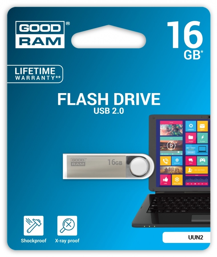 GOODRAM 16GB USB2.0 UUN2 Ezüst (UUN2-0160S0R11) Flash Drive