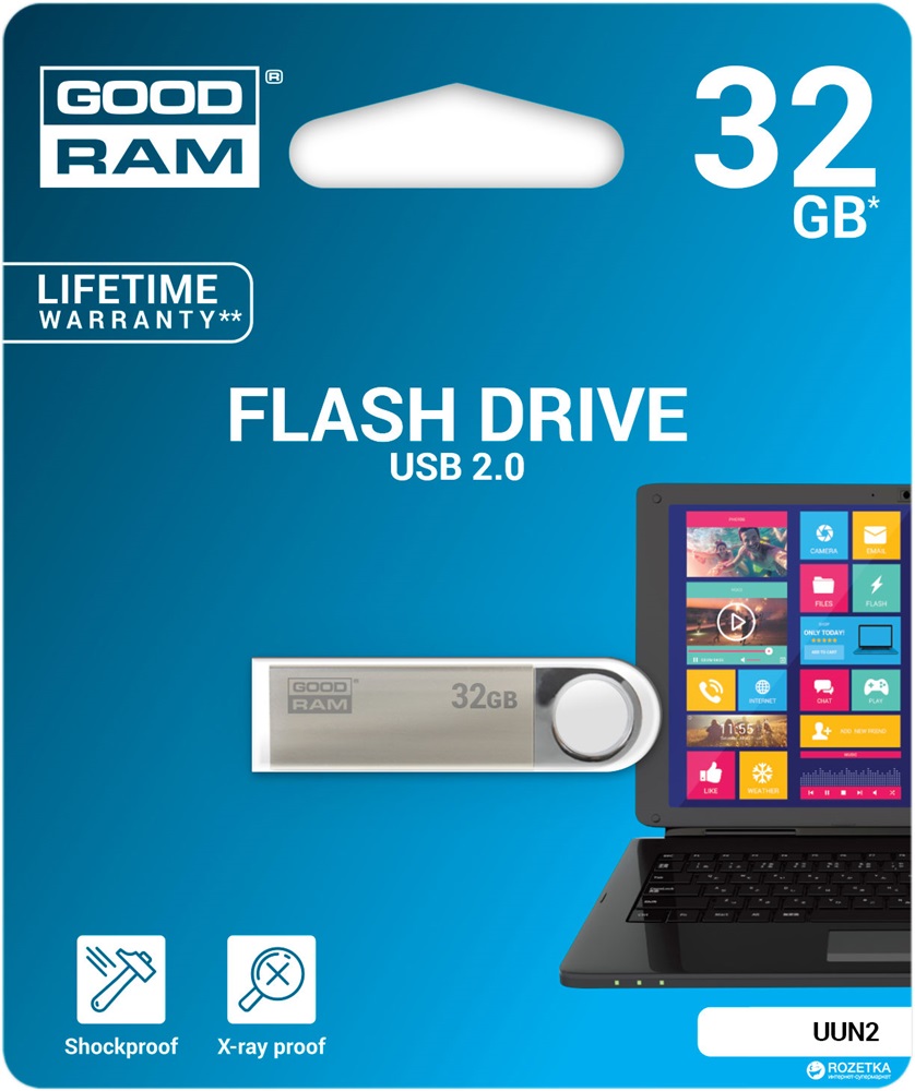 GOODRAM 32GB USB2.0 UUN2 Ezüst (UUN2-0320S0R11) Flash Drive