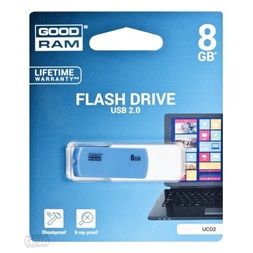 GOODRAM 8GB USB2.0 UCO2 Kék-fehér (UCO2-0080MXR11) Flash Drive