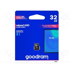 GOODRAM Memóriakártya SDHC 32GB CL10 UHS-I adapter nélkül