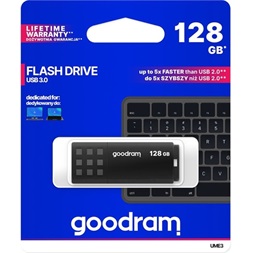 GOODRAM Pendrive 128GB, UME3 USB 3.1, Fekete