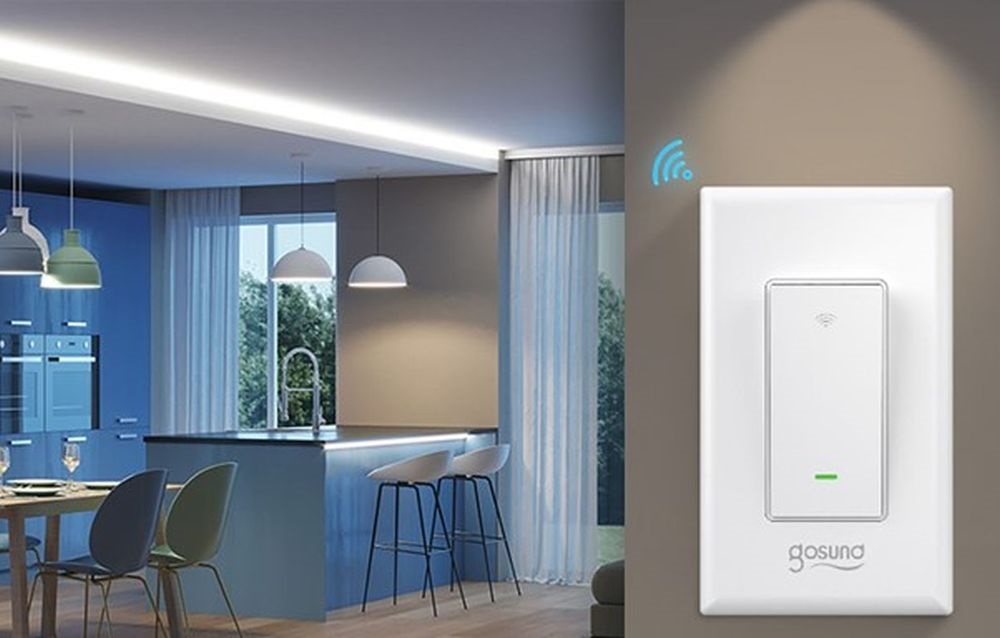 GOSUND SW9 Smart kétbillentyűs Wi-Fi-s fali kapcsoló, 230V, max. 10A