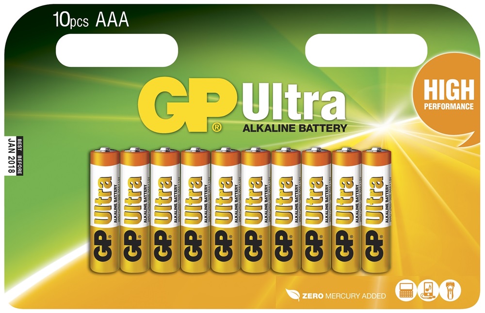 GP B1911G Ultra alkáli AAA (LR03) mikro ceruza elem 8+2db/bliszter