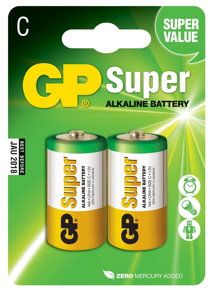 GP Super Alkáli Baby C elem 2db/bliszter