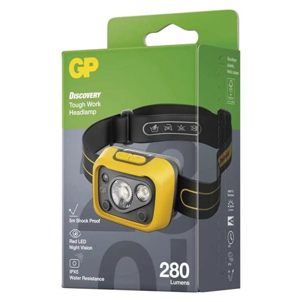 GP CHW53 280lm LED fejlámpa